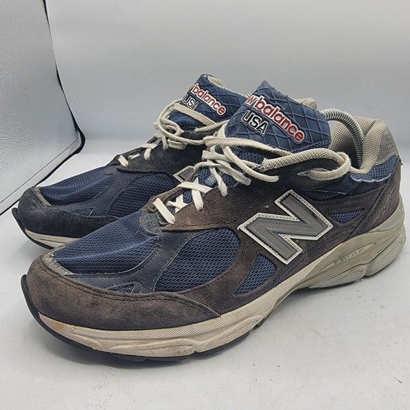 New Balance 990 Mens 11 Blue Sneakers Shoes Athletic Low Top Lace Up USA M990NV3 main image 7